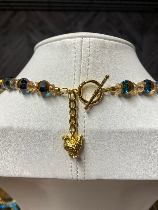 Golden Dreams Glass 20 inch necklace Aprilsplace - Picture 3 of 7